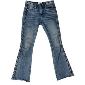 Driftwood Roxy braided flare cropped jean sz 24